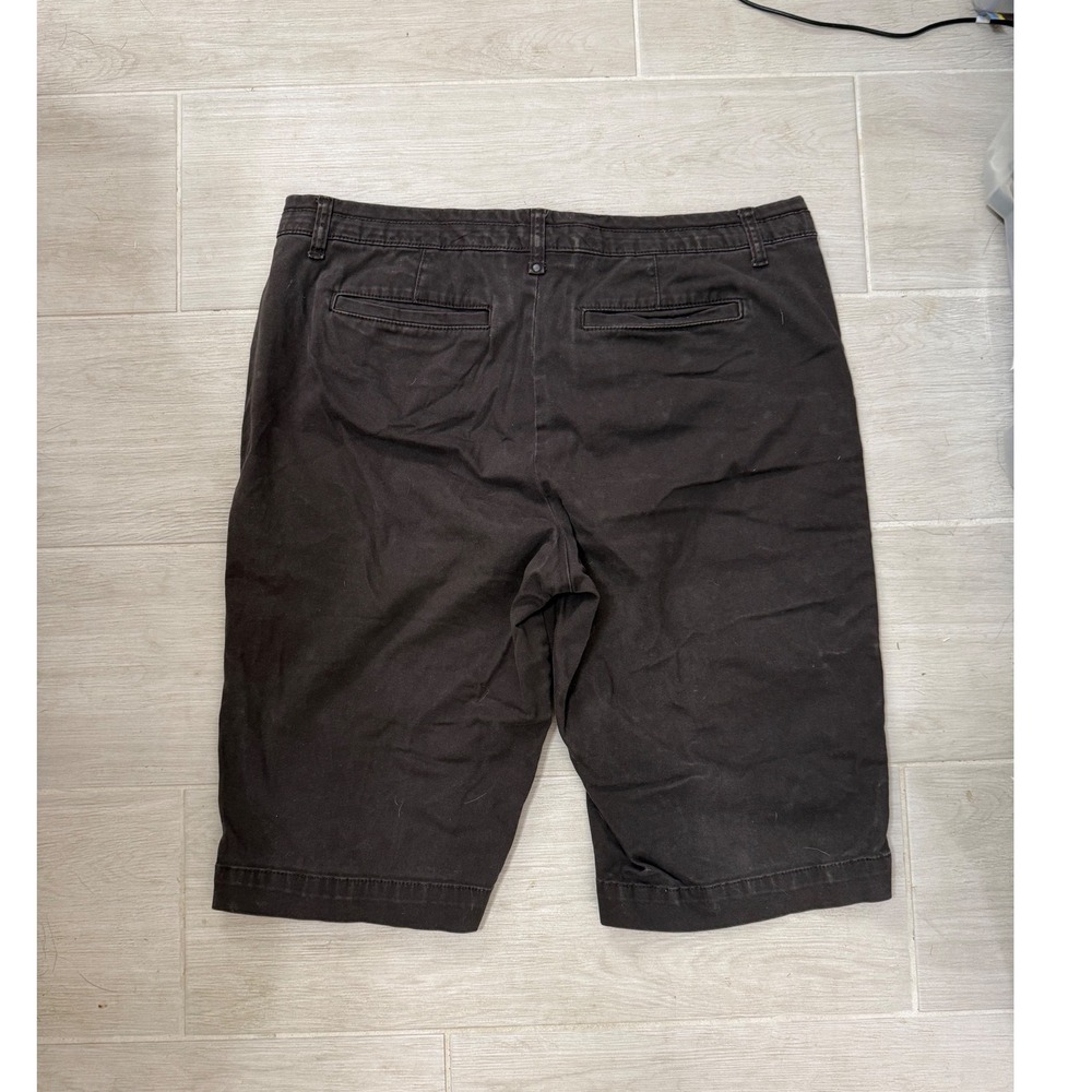 Style & Co Bermuda Shorts Womens 14 Brown Excellent Cotton Blend Mid Rise Casual - Picture 4 of 6